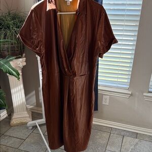 Nine West Faux Leather Dress